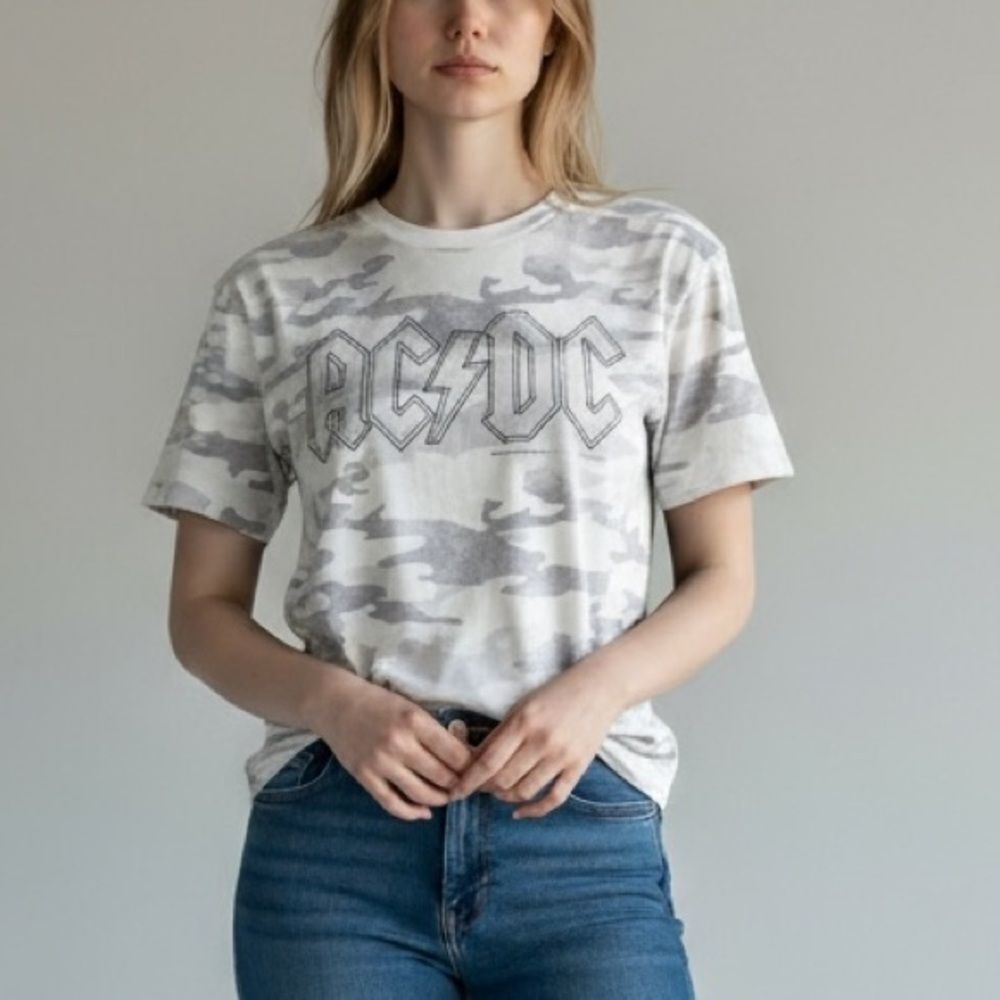 AC/DC camo graphic tee